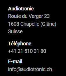 Coordonnées Audiotronic